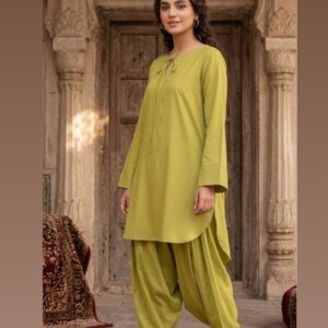Olive Grace Kurta Set with Tulip Salwar